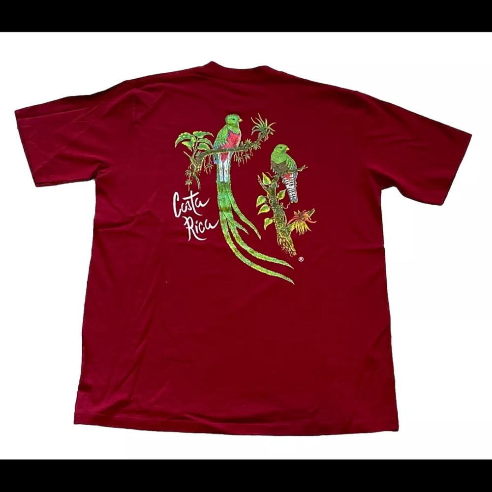 Red Green Costa Rica Exotic Bird Large Art Print Crew Neck Sportswear Shirt